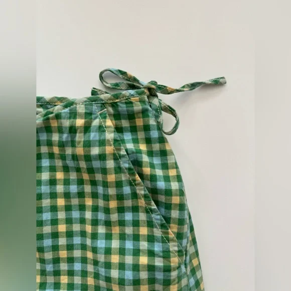 Abercrombie Kids Girls Plaid Skort Size 16 Y2K Preppy Gingham Green Yellow - Picture 4 of 7